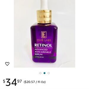 Esme Labs Retinol Advanced Anti-Wrinkle Serum 1.7 fl oz New